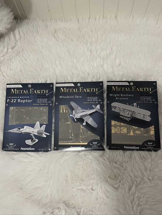 Fascination Other - Metal Earth Kids Building Set - Silver Metal Aircraft Models